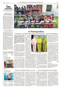 Zeitungsartikel vom 01.07.2020 im Straubinger Tagblatt